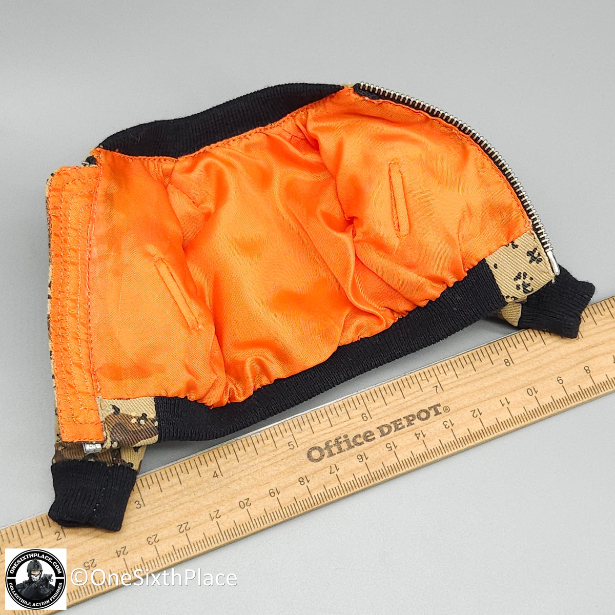 1:6 scale Desert Chocolate Chip Camo Bomber Jacket for 12" Figures
