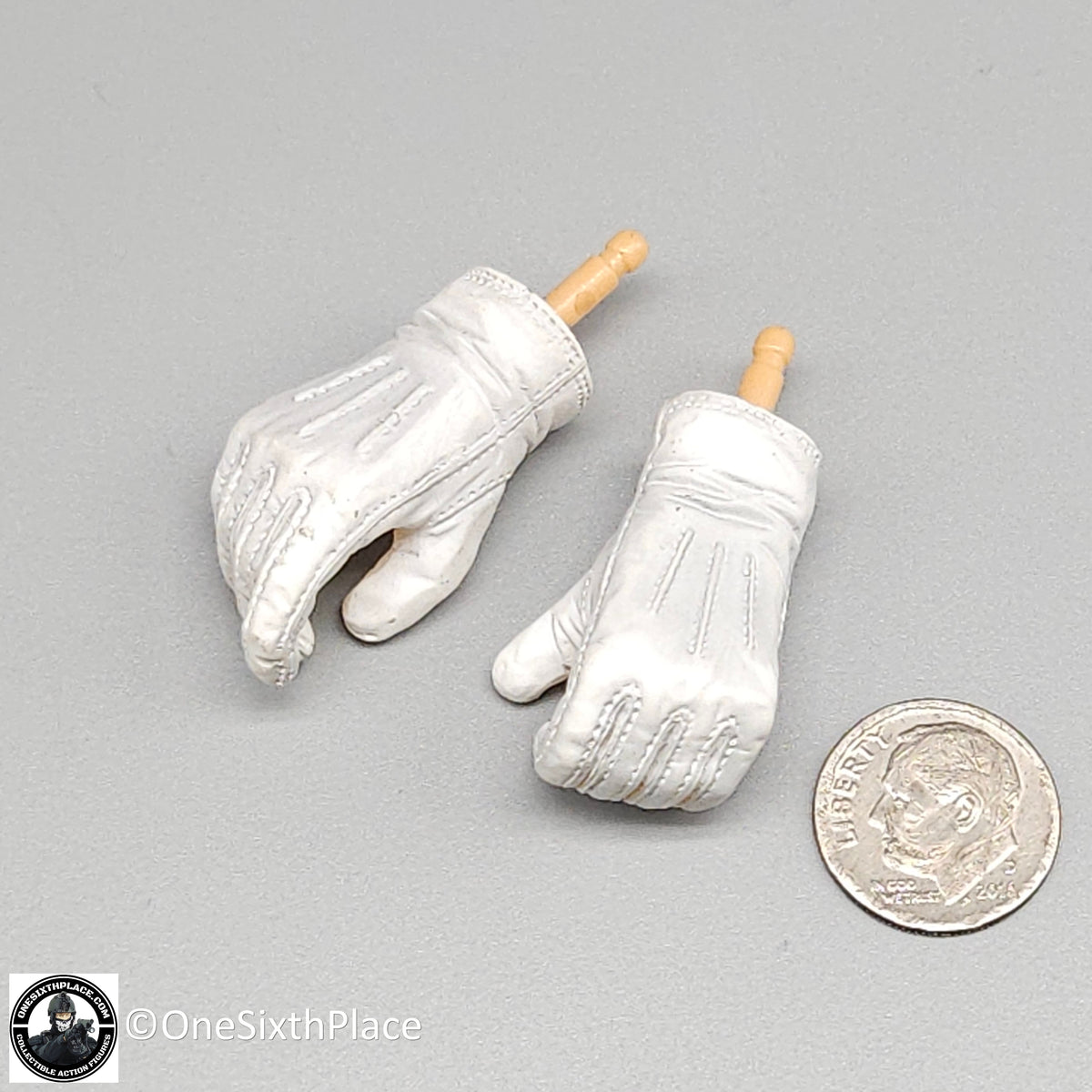 1:6 scale Dragon White Gloved Hands for 12" Figures WWII MP