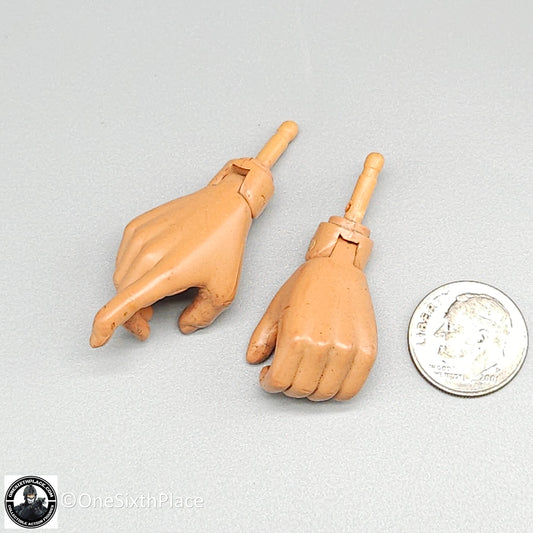 1:6 scale Dragon Rifle Grip Male Nude Hands (Suntan) for 12" Figures