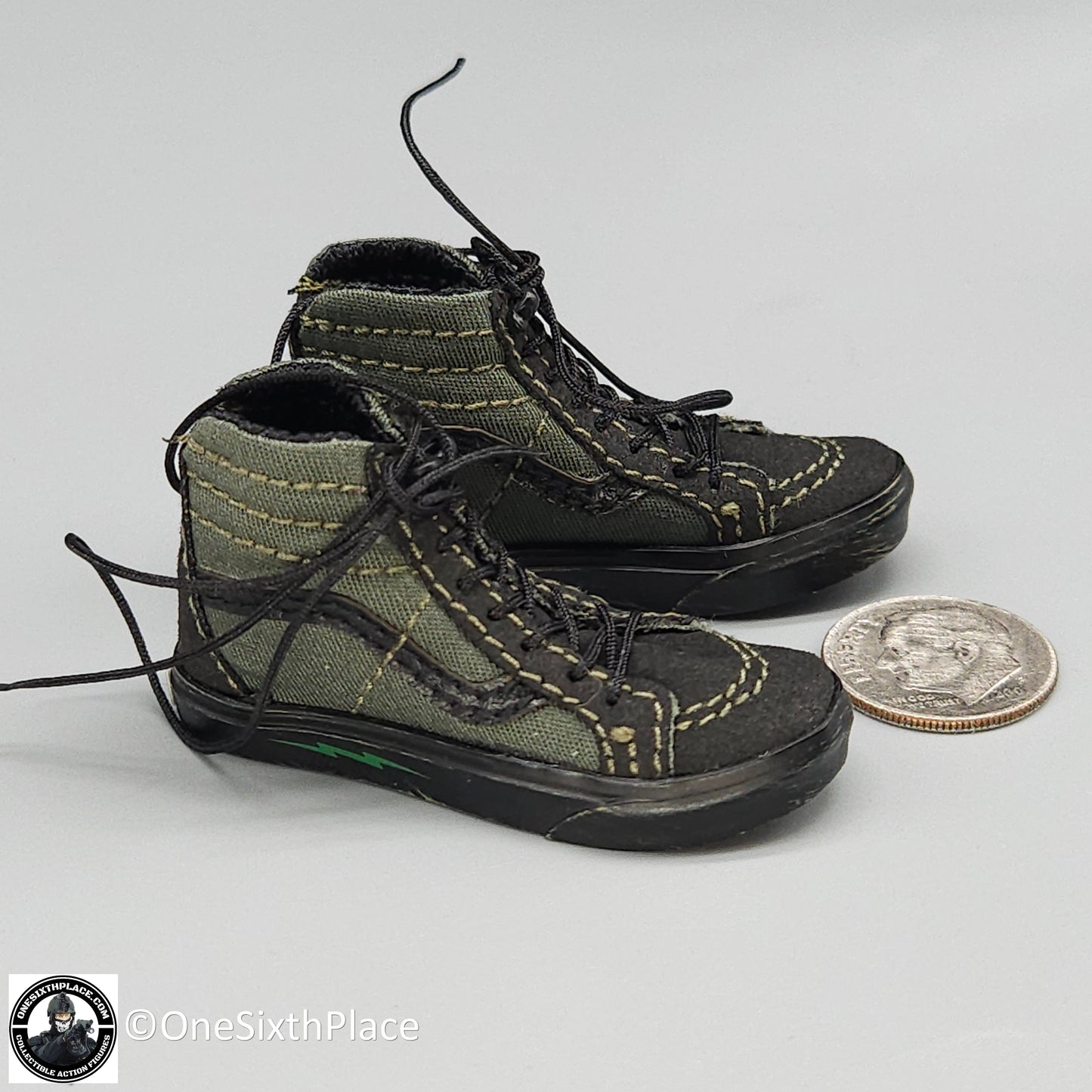 1:6 scale Easy & Simple Paramilitary Forces Operator Green Skate Shoes for 12" Figures
