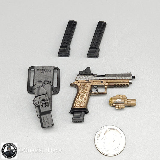 1:6 scale Easy & Simple Paramilitary Forces Operator Tan Sig P320X5 Pistol 12" Figures