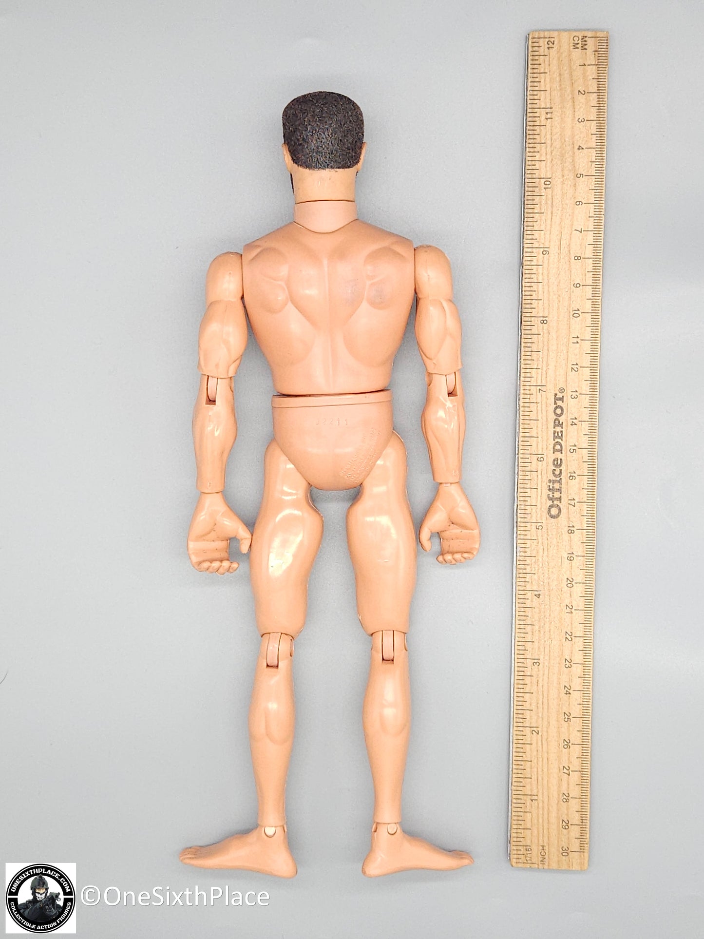 1:6 scale Hasbro GI Joe 1996 Male Body w/ Flocked Beard & Hair 12" Figure