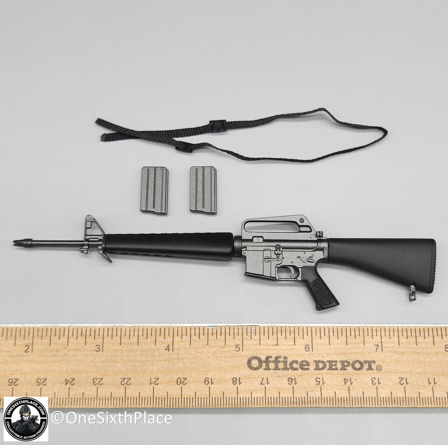 1:6 scale ZY Toys M16 w/ 3-Prong Flash Hider for 12" Figures Vietnam