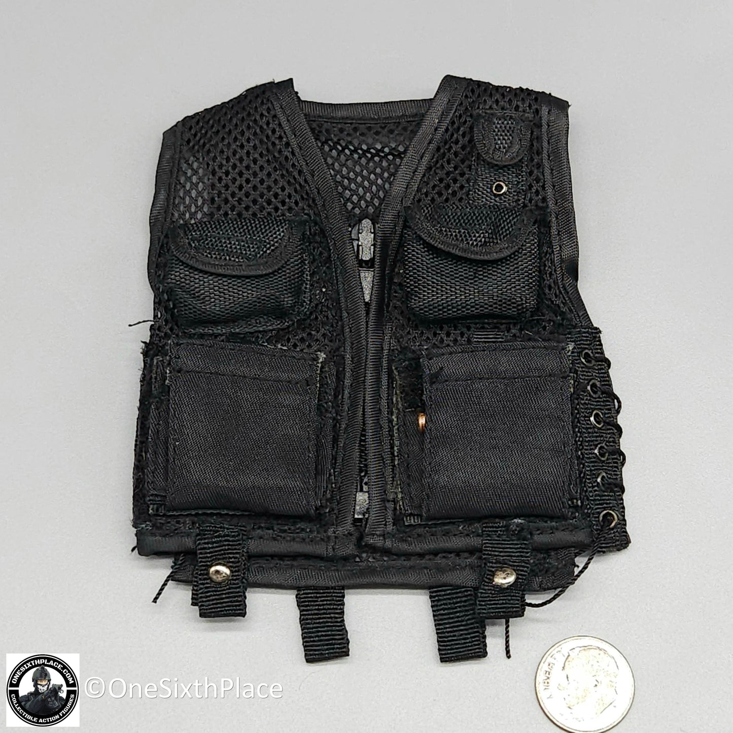1:6 scale Dragon Black Mesh Shotgun Ammo Assault Vest for 12" Figures