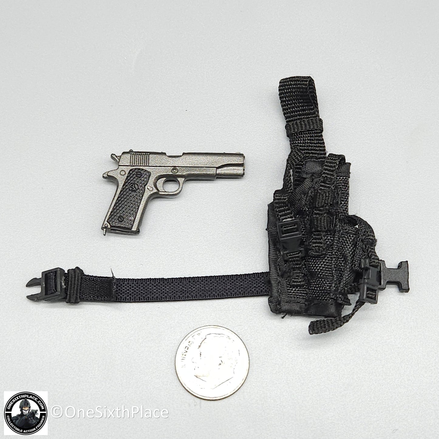 1:6 scale Toy Soldier Delta Force 1911 Pistol w/ Holster for 12" Figures