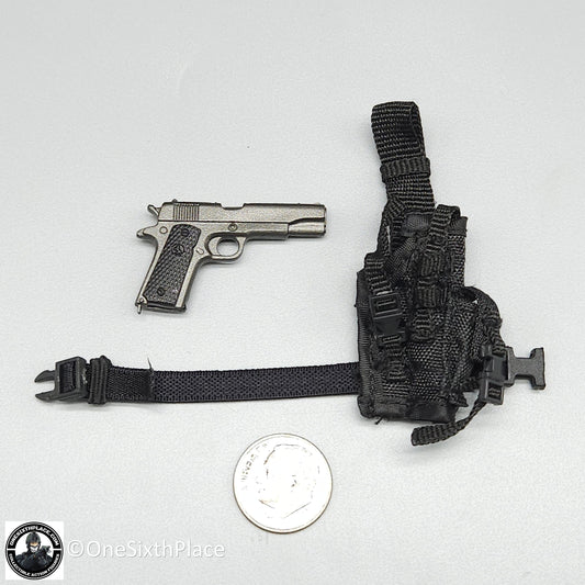 1:6 scale Toy Soldier Delta Force 1911 Pistol w/ Holster for 12" Figures
