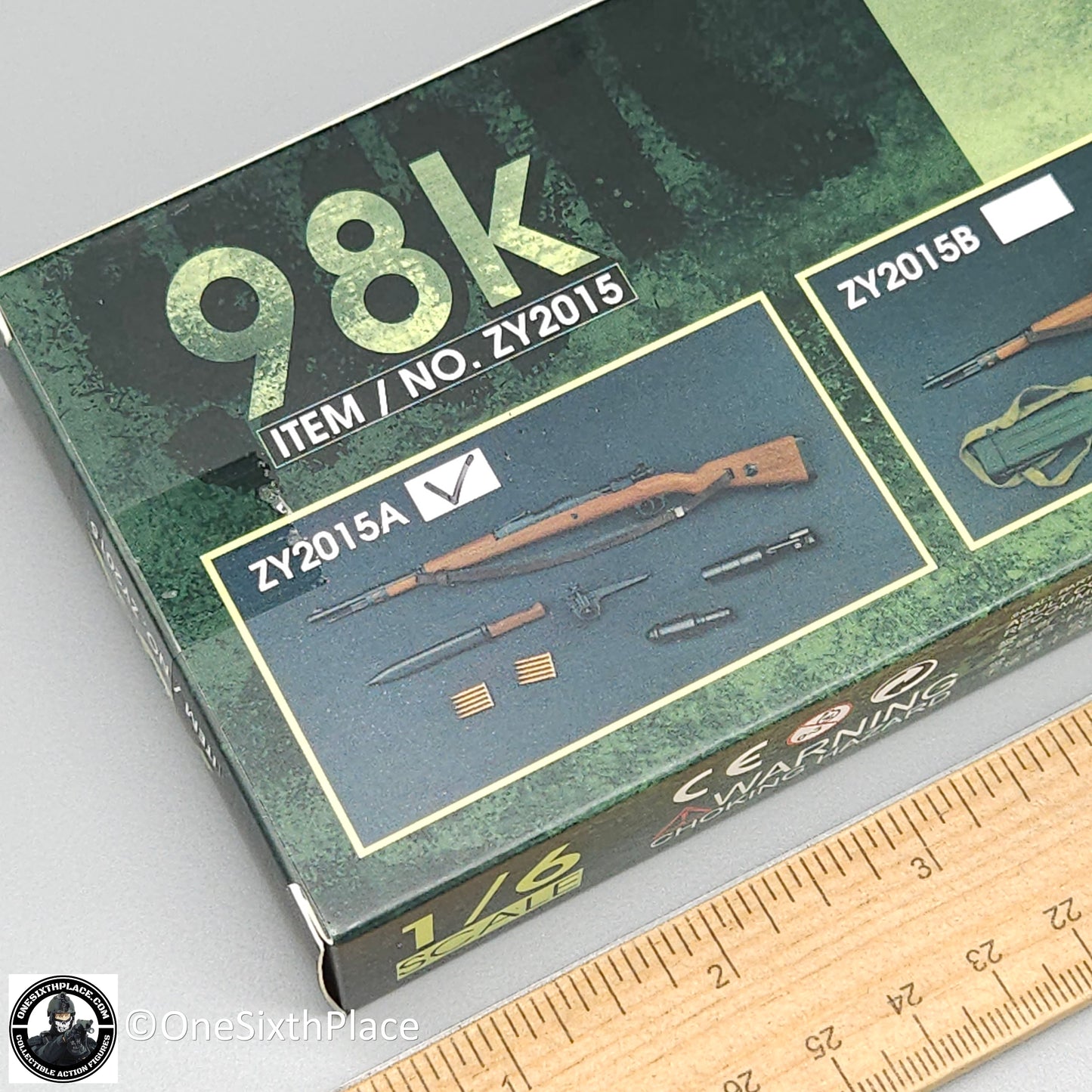 1:6 scale ZY Toys WWII German K98 Rifle w Grenade Launcher Weapon Set for 12" Figures ZY2015A