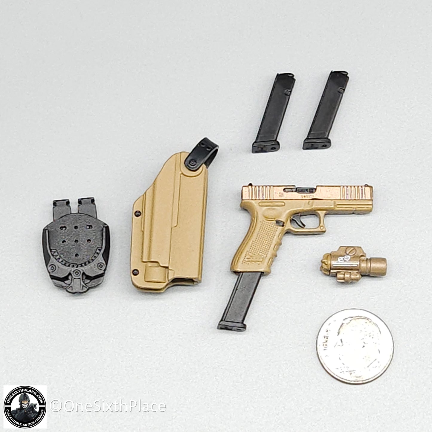 1:6 scale Easy & Simple Russian Special Operations Forces (SSO) Pistol w/ Holster for 12" Figures