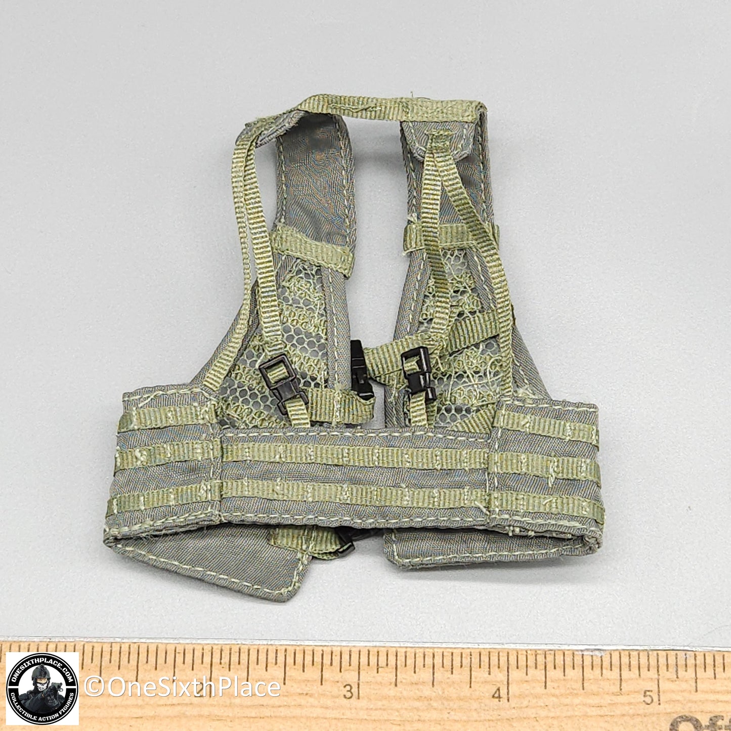 1:6 scale Dragon Clay Green LBV MOLLE Vest for 12" Figures