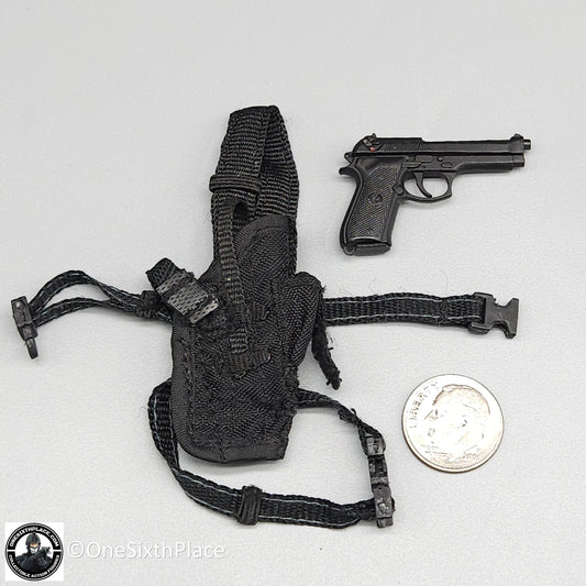 1:6 scale Toy Soldier Delta Force M9 Pistol w/ Holster for 12" Figures
