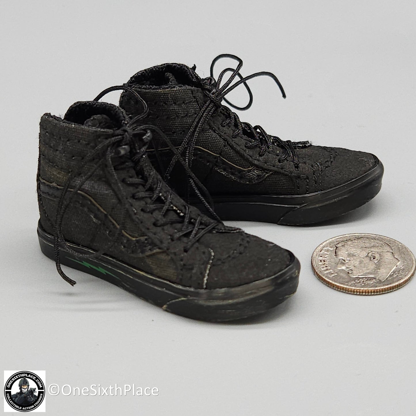 1:6 scale Easy & Simple Paramilitary Forces Operator Black Skate Shoes for 12" Figures