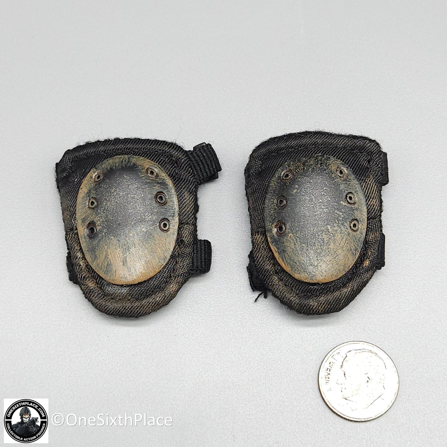 1:6 scale BBI USAF CCT Boobcat Black Knee Pads for 12" Figures