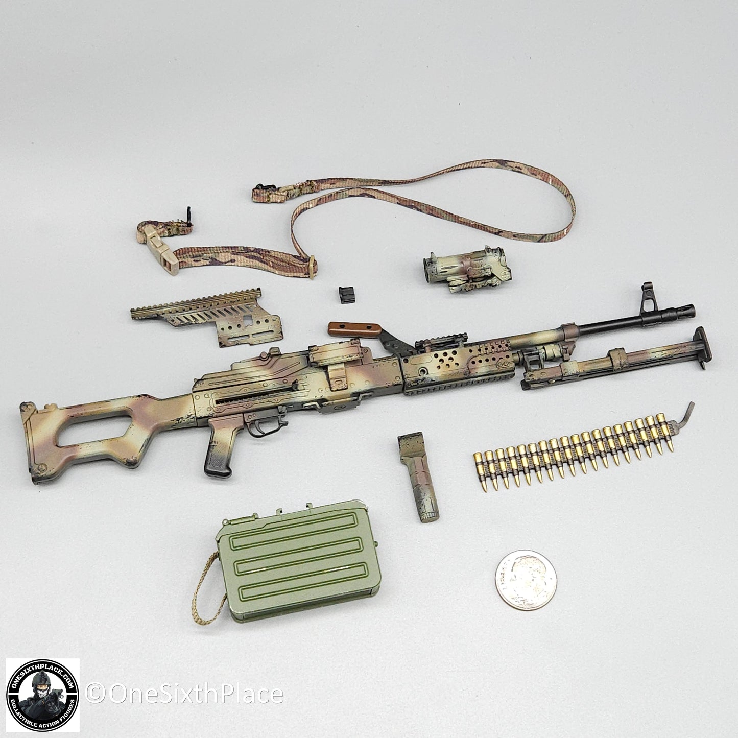 1:6 scale Easy & Simple Russian Special Operations Forces (SSO) PKM Machine Gun for 12" Figures