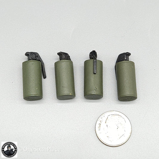 1:6 scale Ultimate Soldier Vietnam Smoke Grenades x 4 (Plastic) for 12" Figures