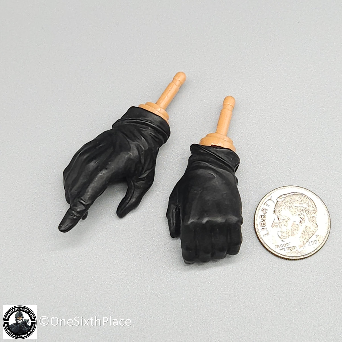 1:6 Dragon Black Gloved Hands for 12" Figures SWAT Vietnam