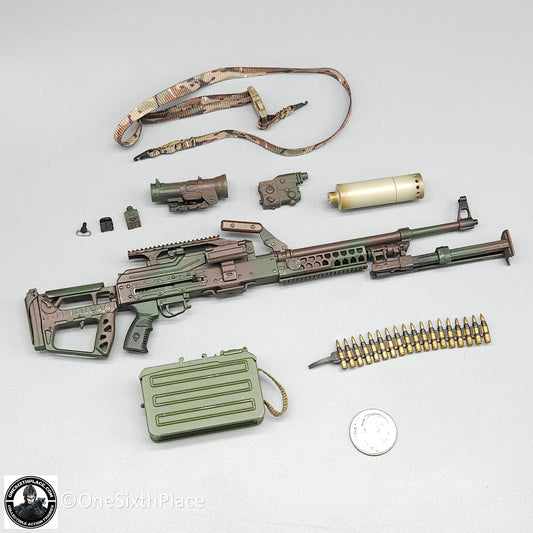 1:6 scale Easy & Simple Russian Special Operations Forces (SSO) PKM Machine Gun for 12" Figures