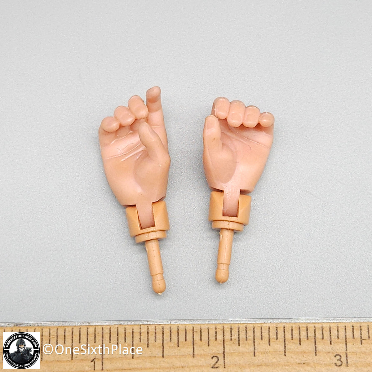 1:6 scale Dragon Pistol Grip Male Nude Hands for 12" Figures