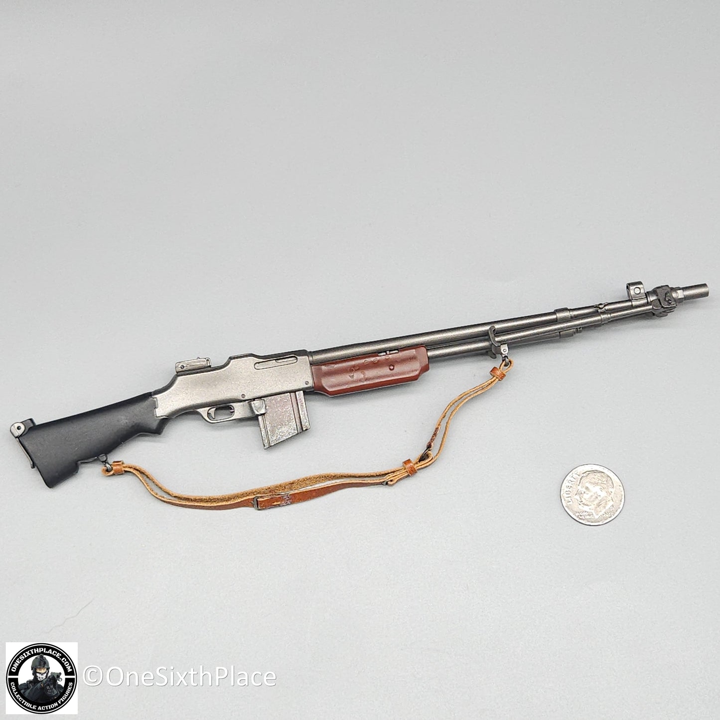 1:6 scale Dragon WWII BAR Rifle w/ Bi-Pod & Custom Sling for 12" Figures