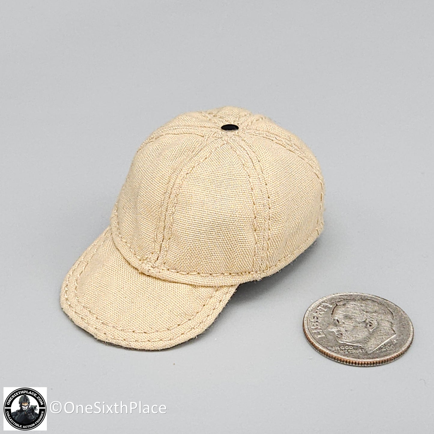 1:6 scale Ace Tan Baseball Hat for 12" Figures