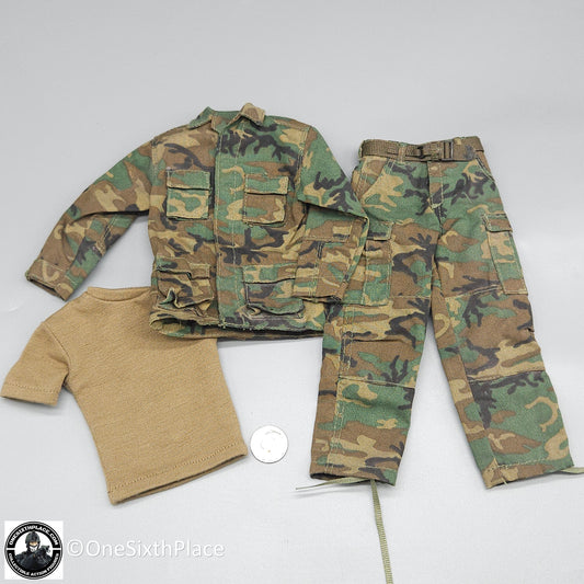 1:6 scale Toys City Woodland Camo Uniform for 12" Figures