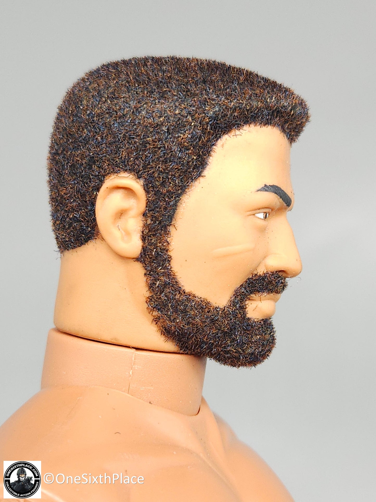 1:6 scale Hasbro GI Joe 1996 Male Body w/ Flocked Beard & Hair 12" Figure