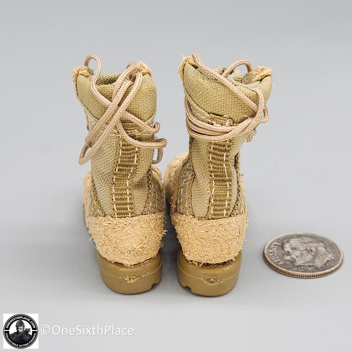 1:6 scale ACE Tan Desert Danner Boots  USED for 12" Figures