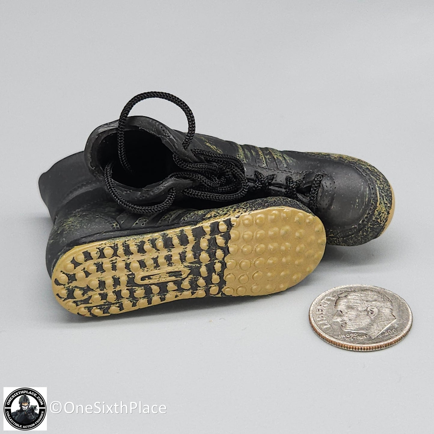 1:6 scale Toy Soldier Delta Force Black Adidas Boots for 12" Figures