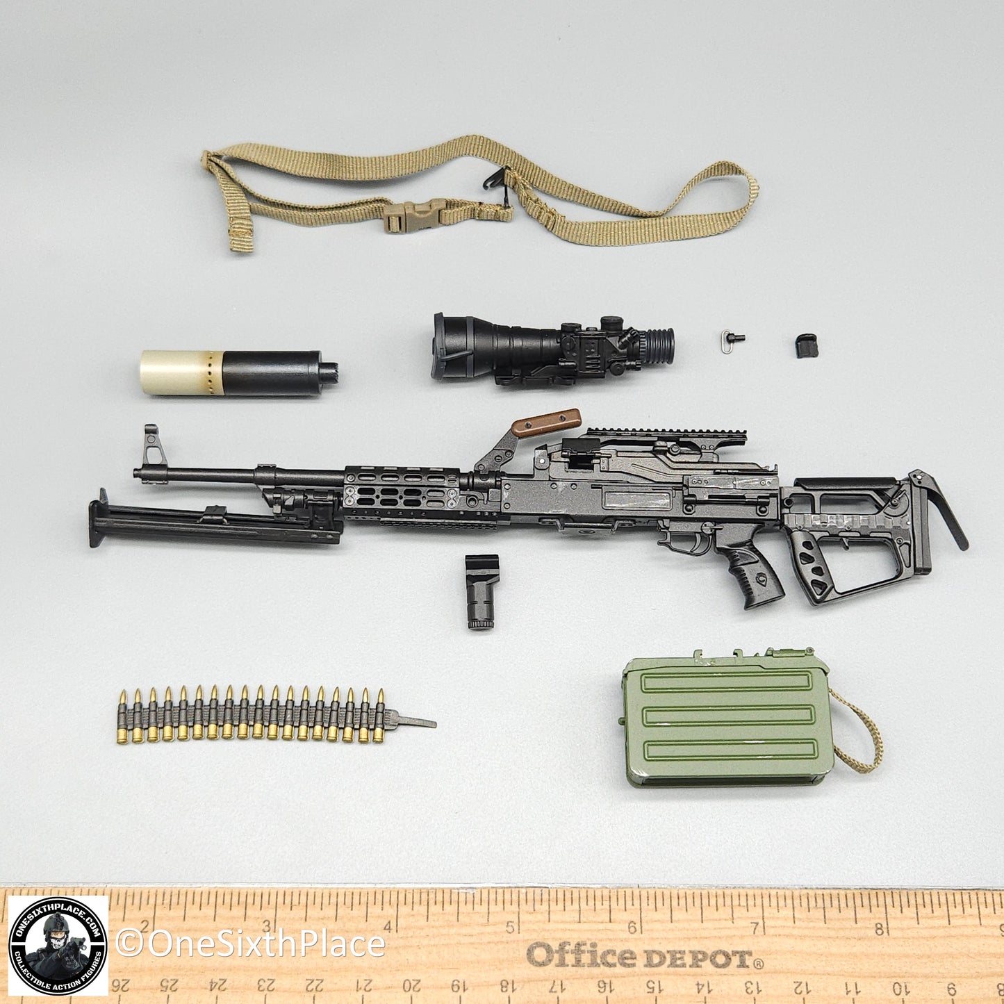 1:6 scale Easy & Simple Russian Special Operations Forces (SSO) PKM Machine Gun for 12" Figures