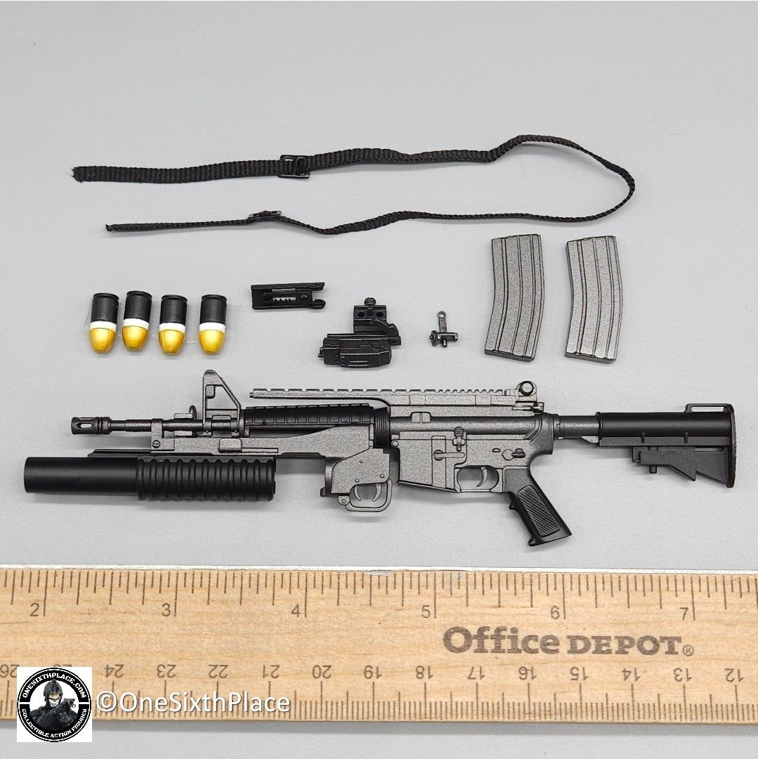 1:6 scale ZY Toys M4 Rifle w/ M203 Grenade Launcher 12" Figures