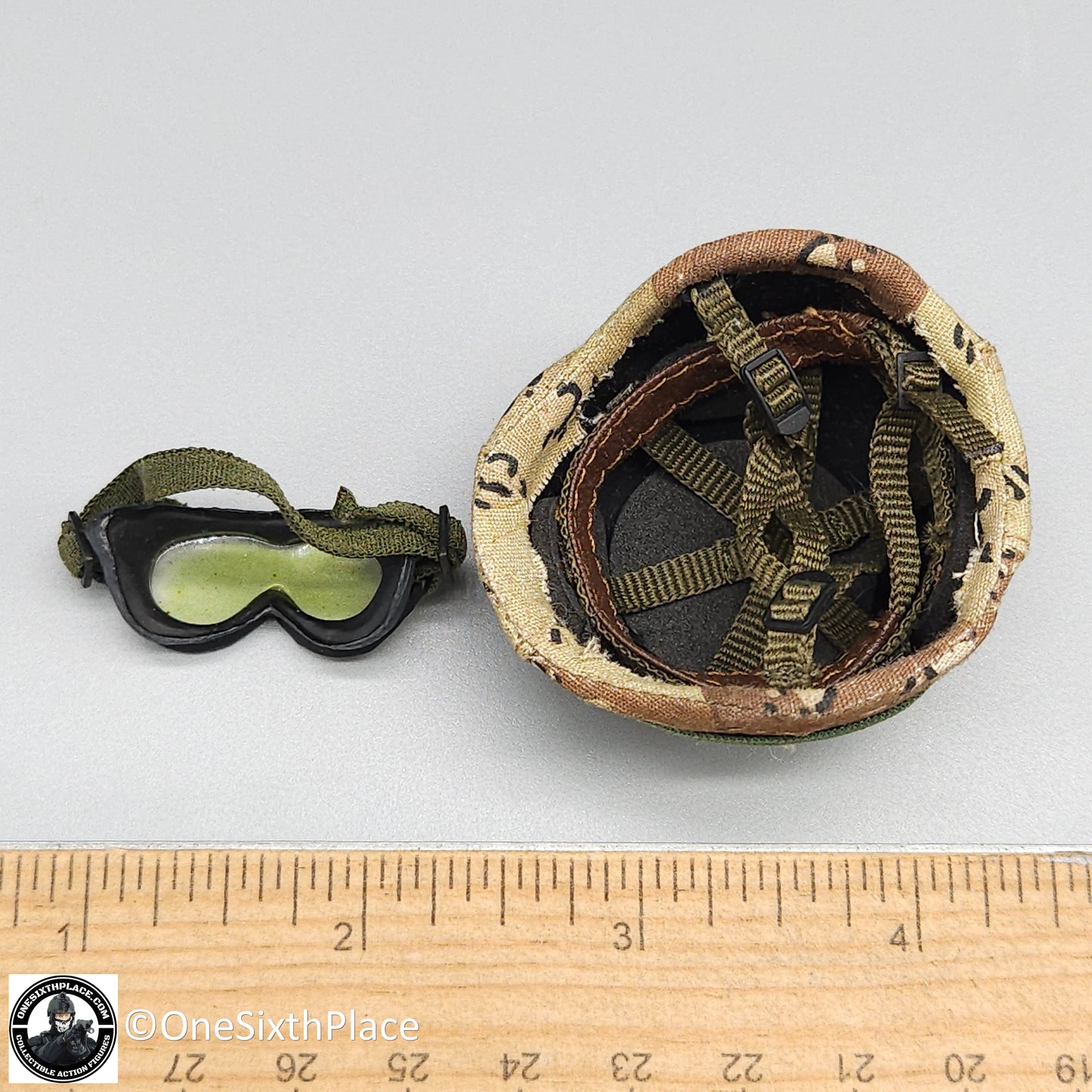1:6 DamToys Ranger 6-Color Camo PASGT Helmet w/ Goggles for 12" Figures