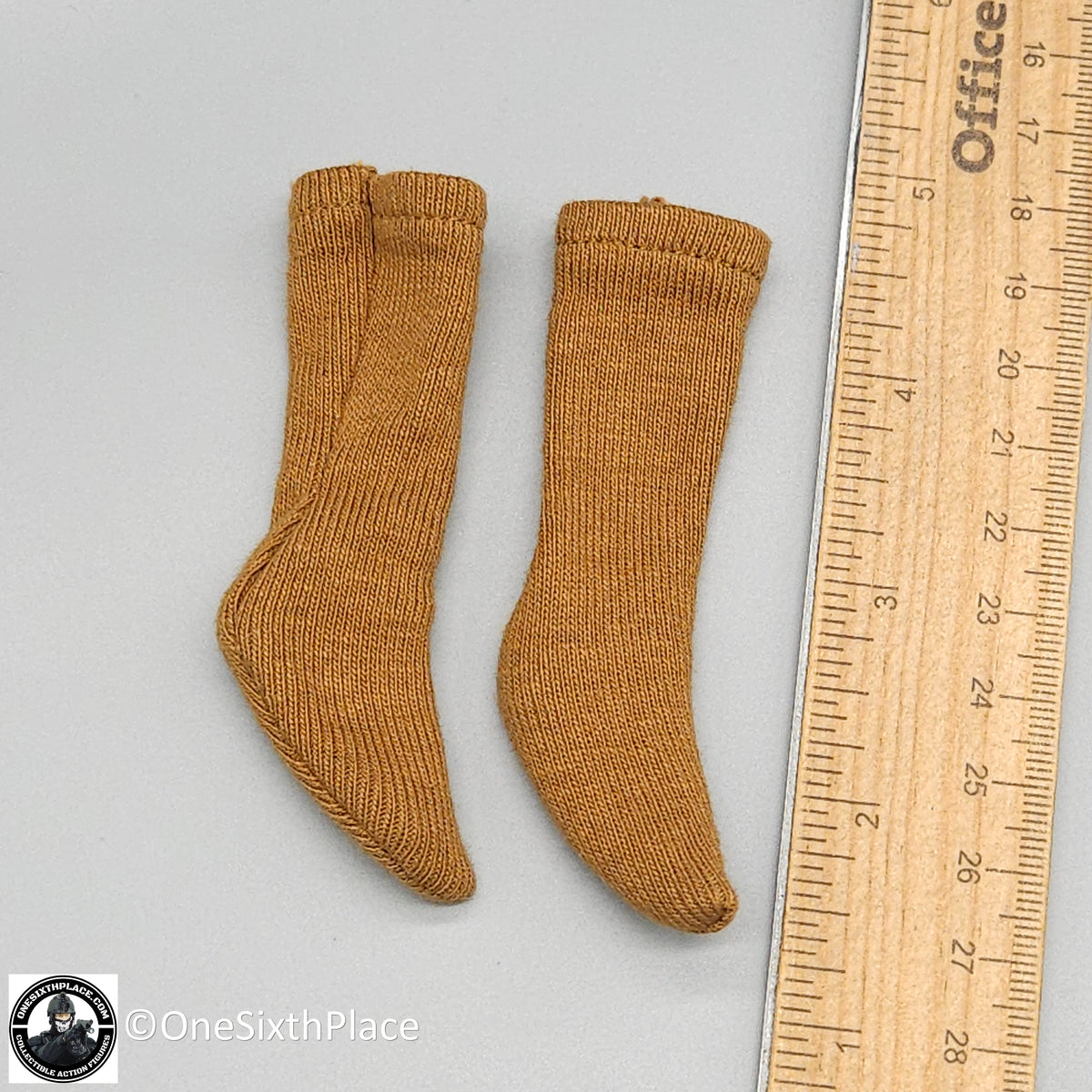 1:6 scale DiD Afghan Fighter Asad Brown Socks for 12" Figures