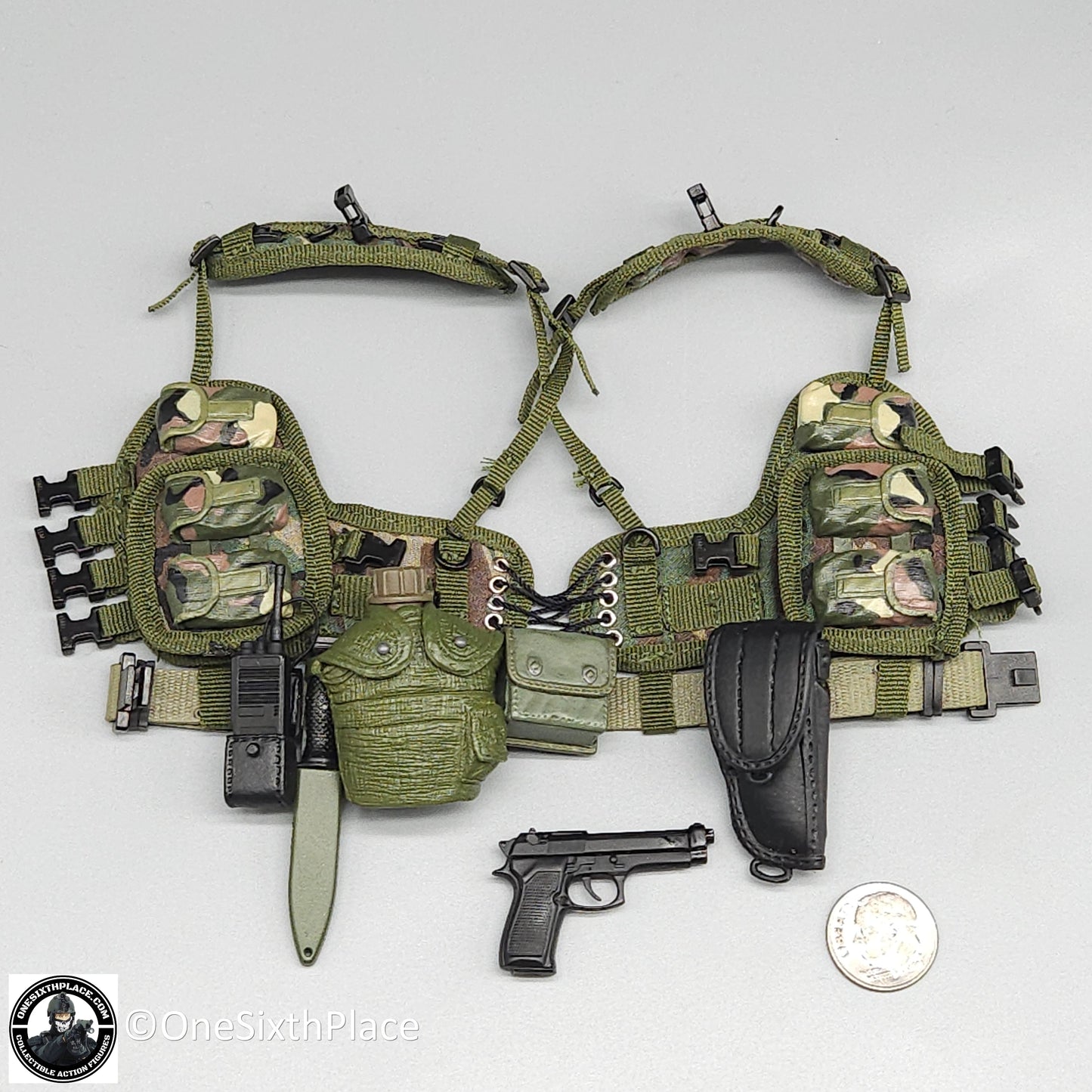 1:6 scale Dragon Navy SEAL Rick Shotgun Vest Belt Pistol Set for 12" Figures