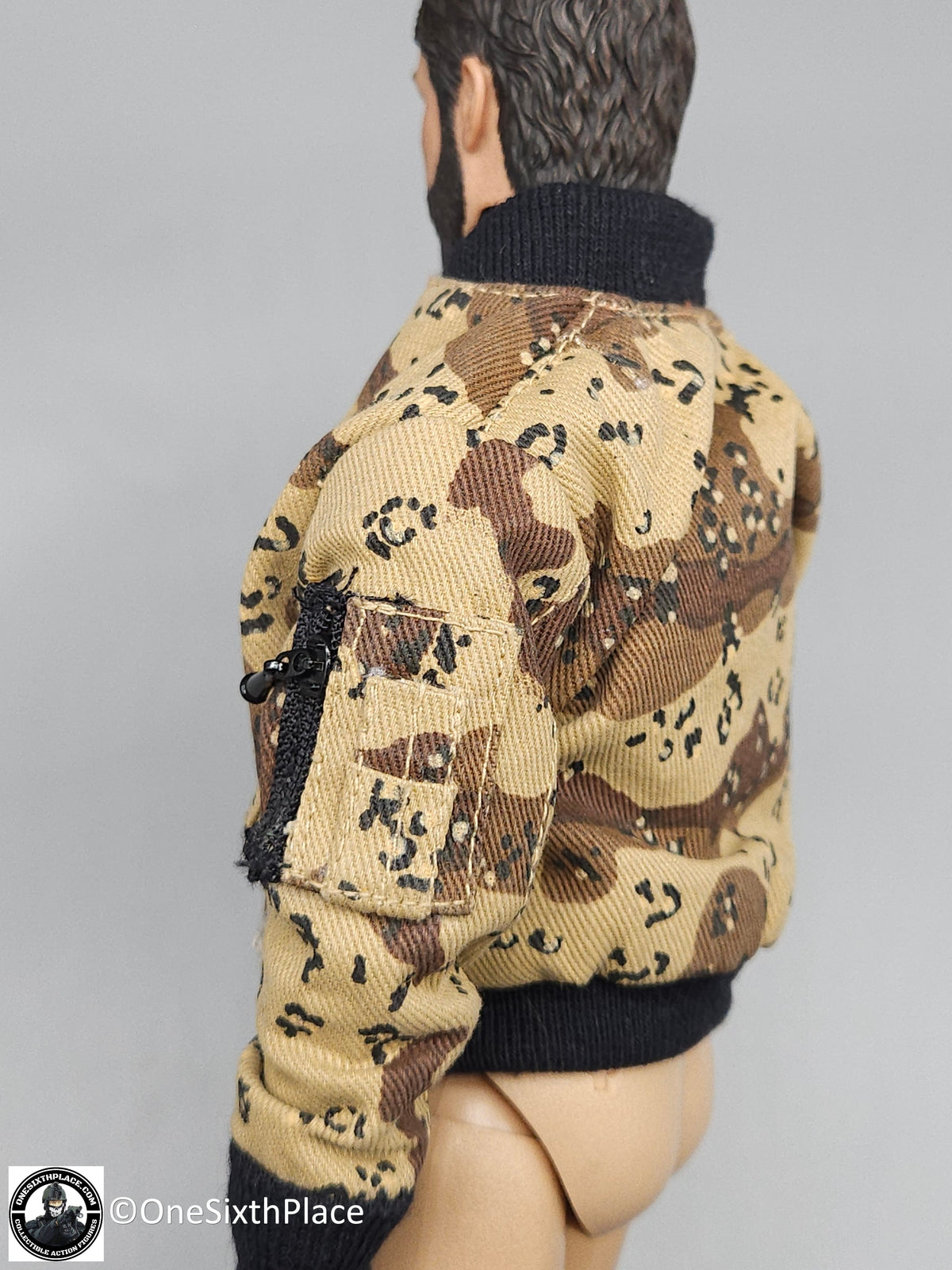 1:6 scale Desert Chocolate Chip Camo Bomber Jacket for 12" Figures
