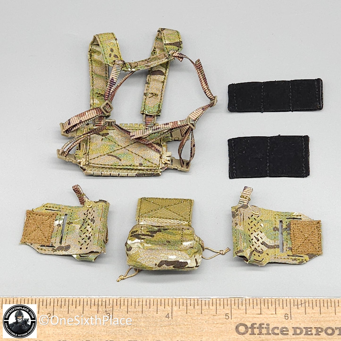 1:6 Easy & Simple 10th Special Forces Group Multicam Chest Rig w/ Pouches for 12" Figures