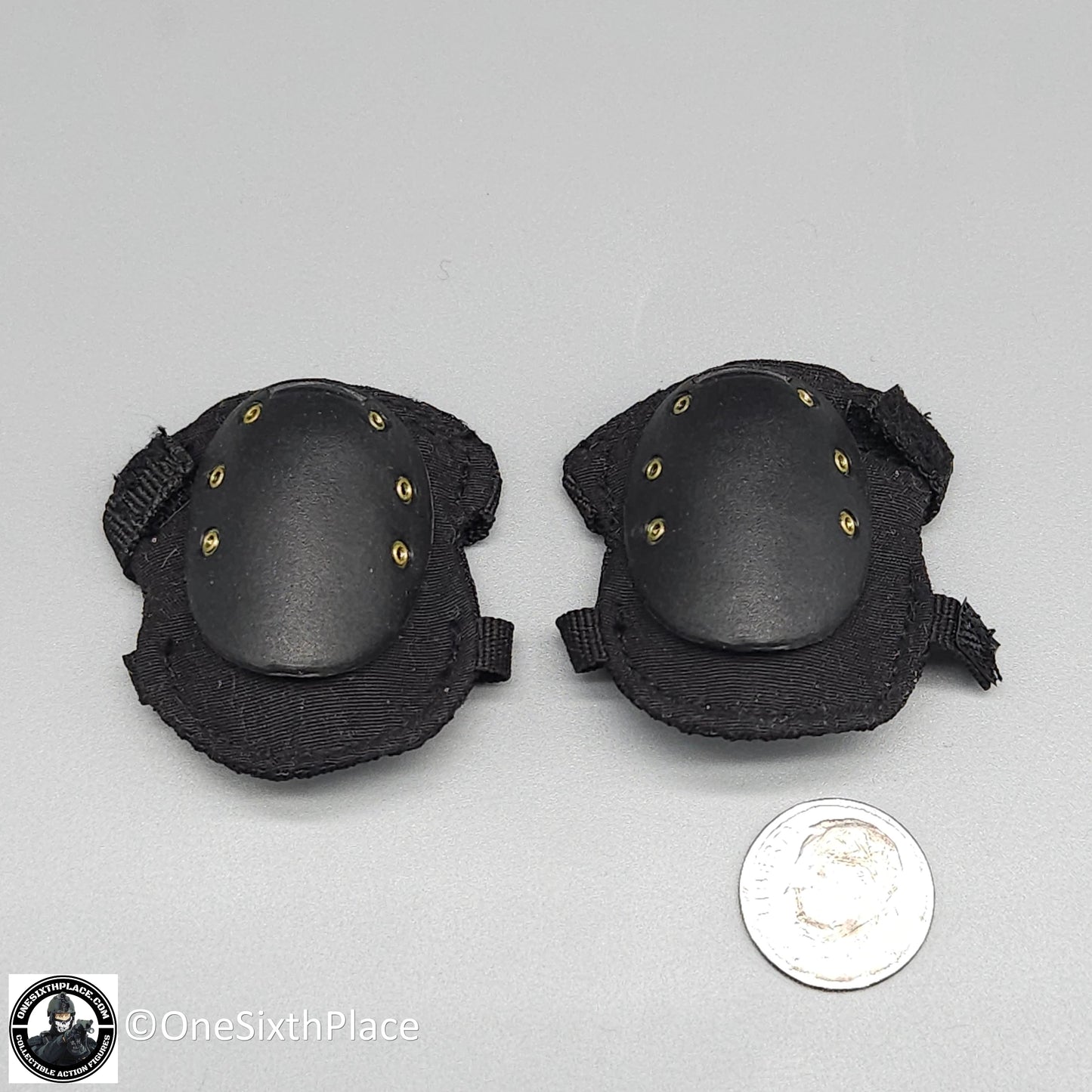 1:6 scale Toy Soldier Delta Force Black Knee Pads for 12" Figures
