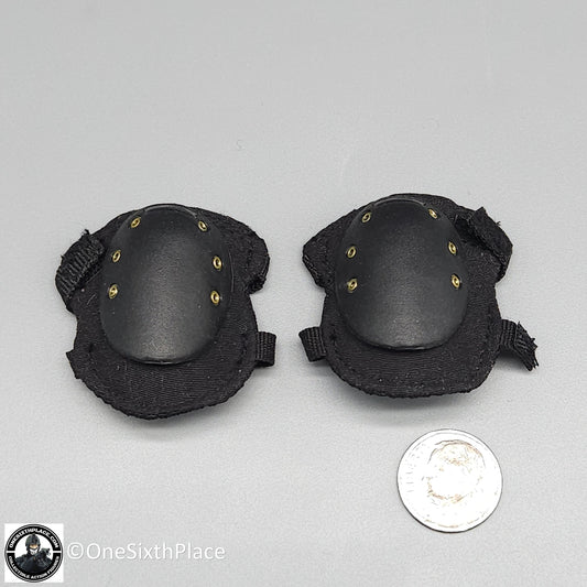 1:6 scale Toy Soldier Delta Force Black Knee Pads for 12" Figures