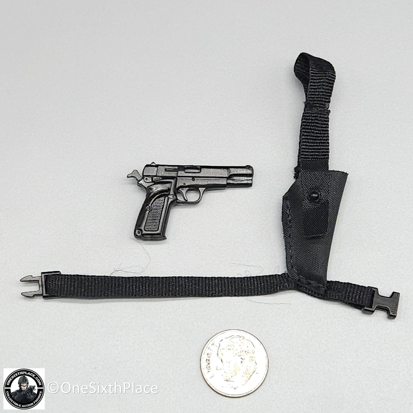 1:6 Dragon HK Police SDU Michael Browning Pistol w/ Holster for 12" Figures
