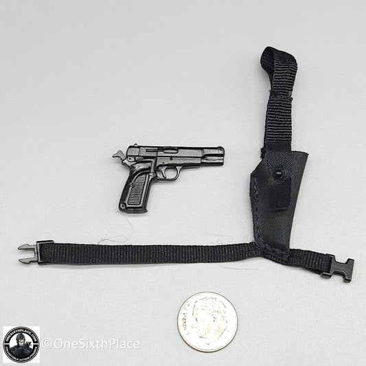 1:6 Dragon HK Police SDU Michael Browning Pistol w/ Holster for 12" Figures