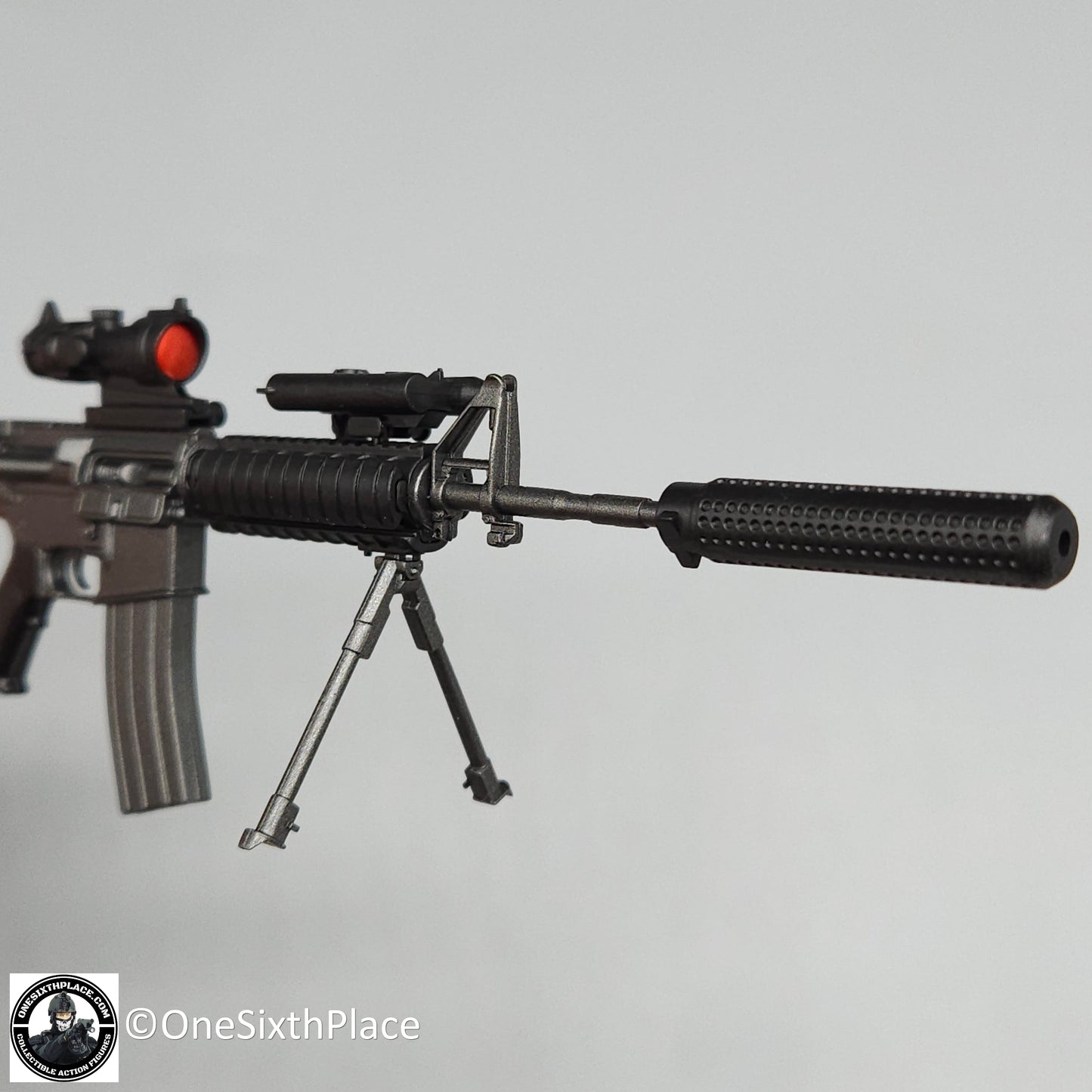 1:6 scale ZY Toys M4 SOPMOD Rifle w/ Silencer Set for 12" Figures