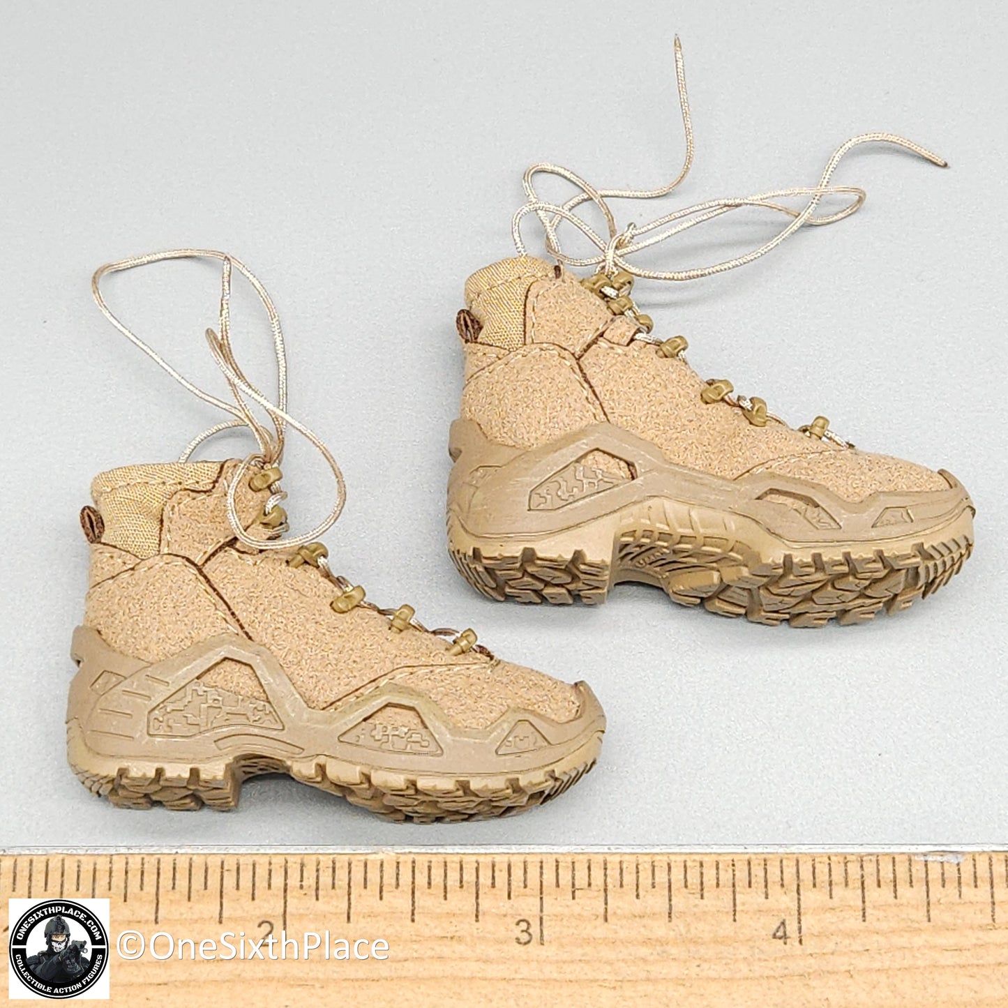 1:6 scale Easy & Simple Russian Special Operations Forces (SSO) Tan LOWA Boots for 12" Figures
