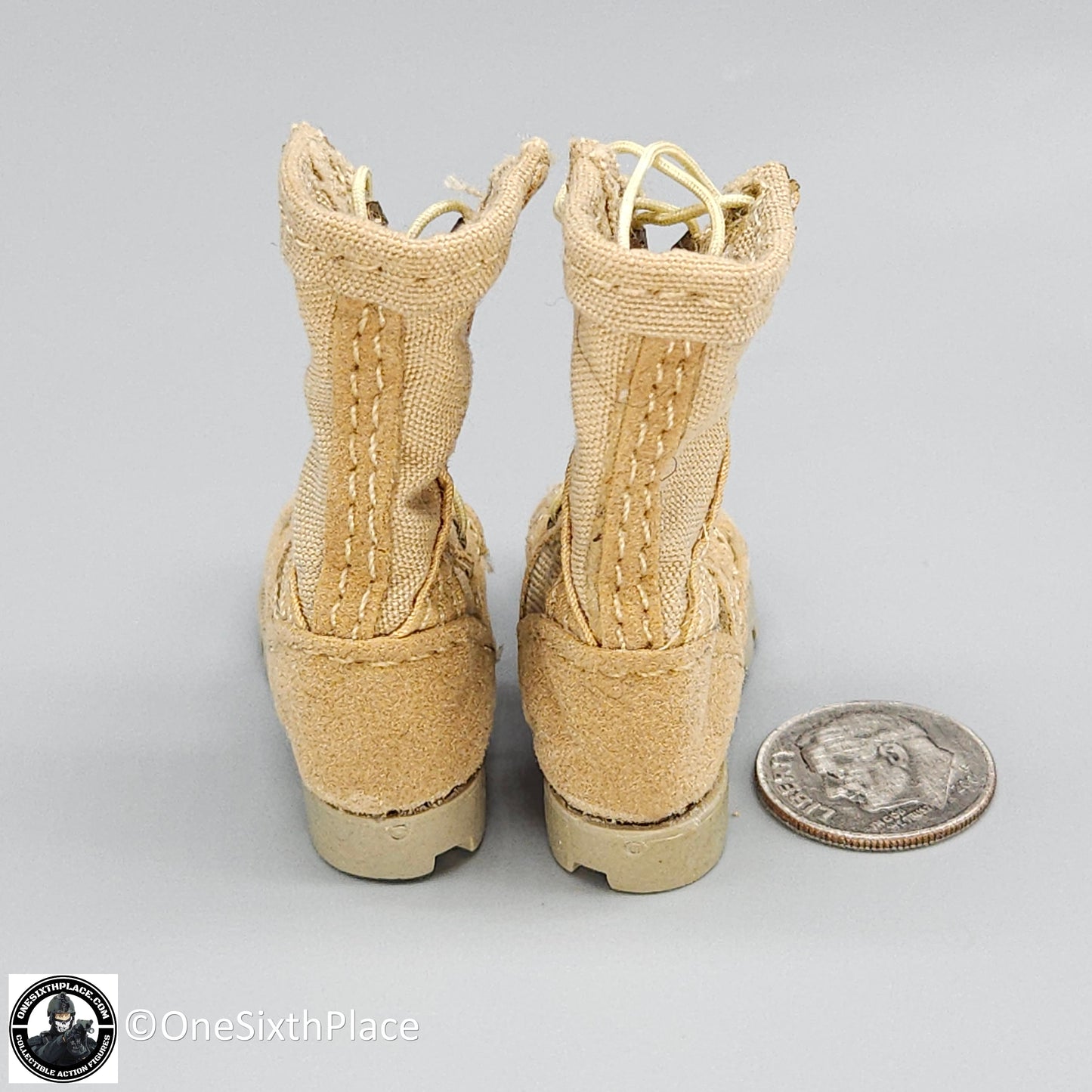 1:6 scale ACE Tan Desert Danner Boots (Foot Type) for 12" Figures