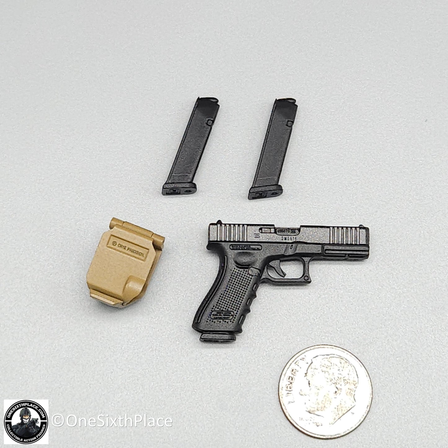 1:6 scale Easy & Simple Russian Special Operations Forces (SSO) Pistol w/ Holster for 12" Figures