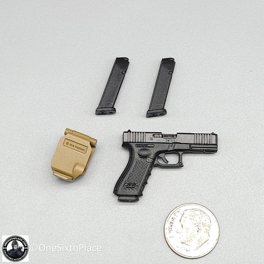 1:6 scale Easy & Simple Russian Special Operations Forces (SSO) Pistol w/ Holster for 12" Figures