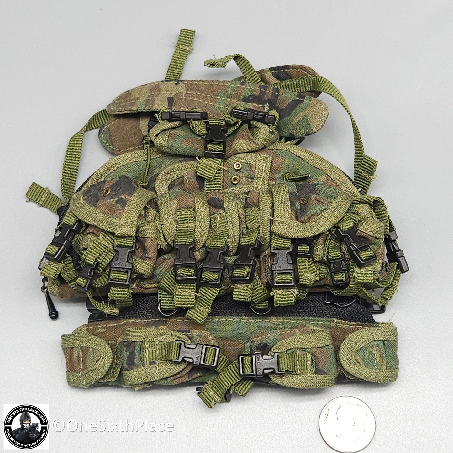 1:6 scale Dragon Woodland Camo ELCS Chest Rig for 12" Figures