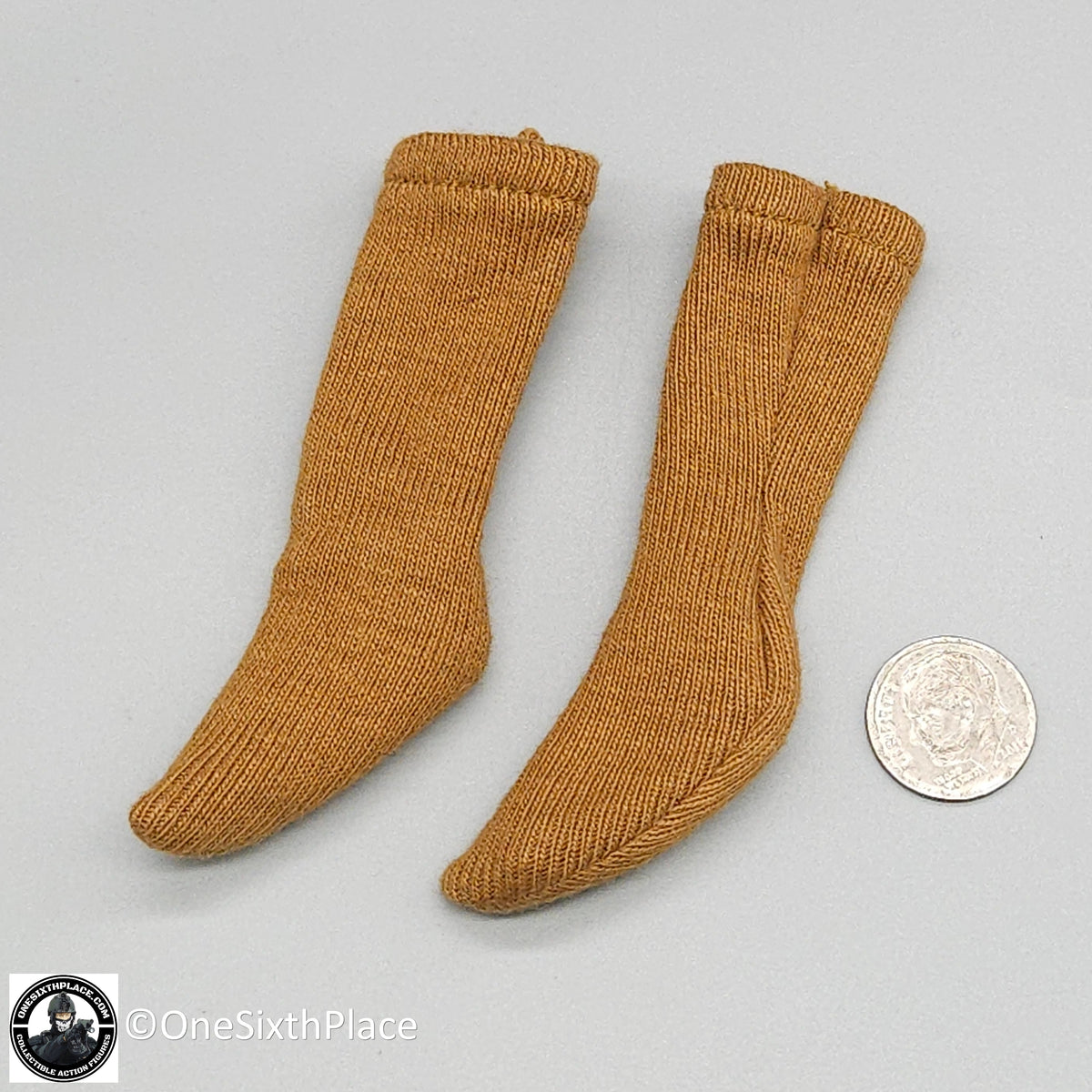 1:6 scale DiD Afghan Fighter Asad Brown Socks for 12" Figures