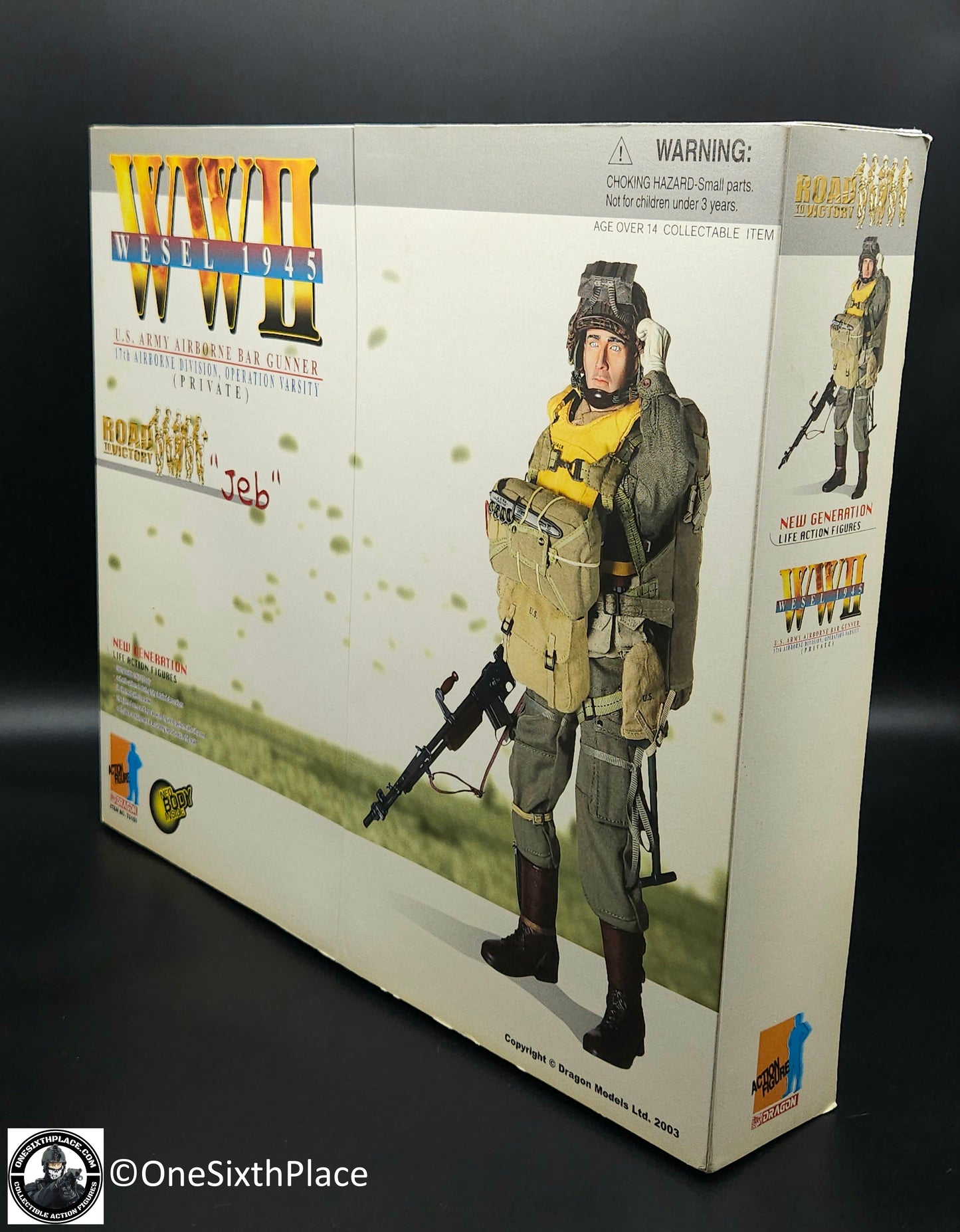 1:6 Dragon WWII US Army Airborne Operation Varsity BAR Gunner Jeb Wesel 1945 12" Figure