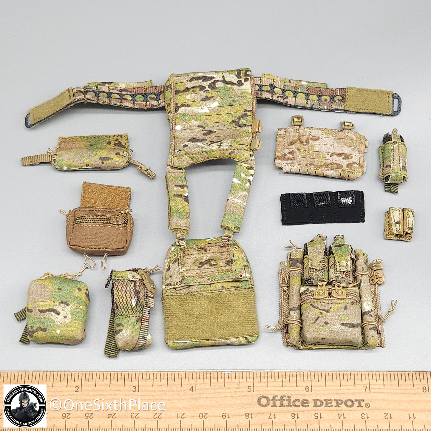 1:6 scale Easy & Simple Paramilitary Forces Operator Multicam Plate Carrier Set for 12" Figures