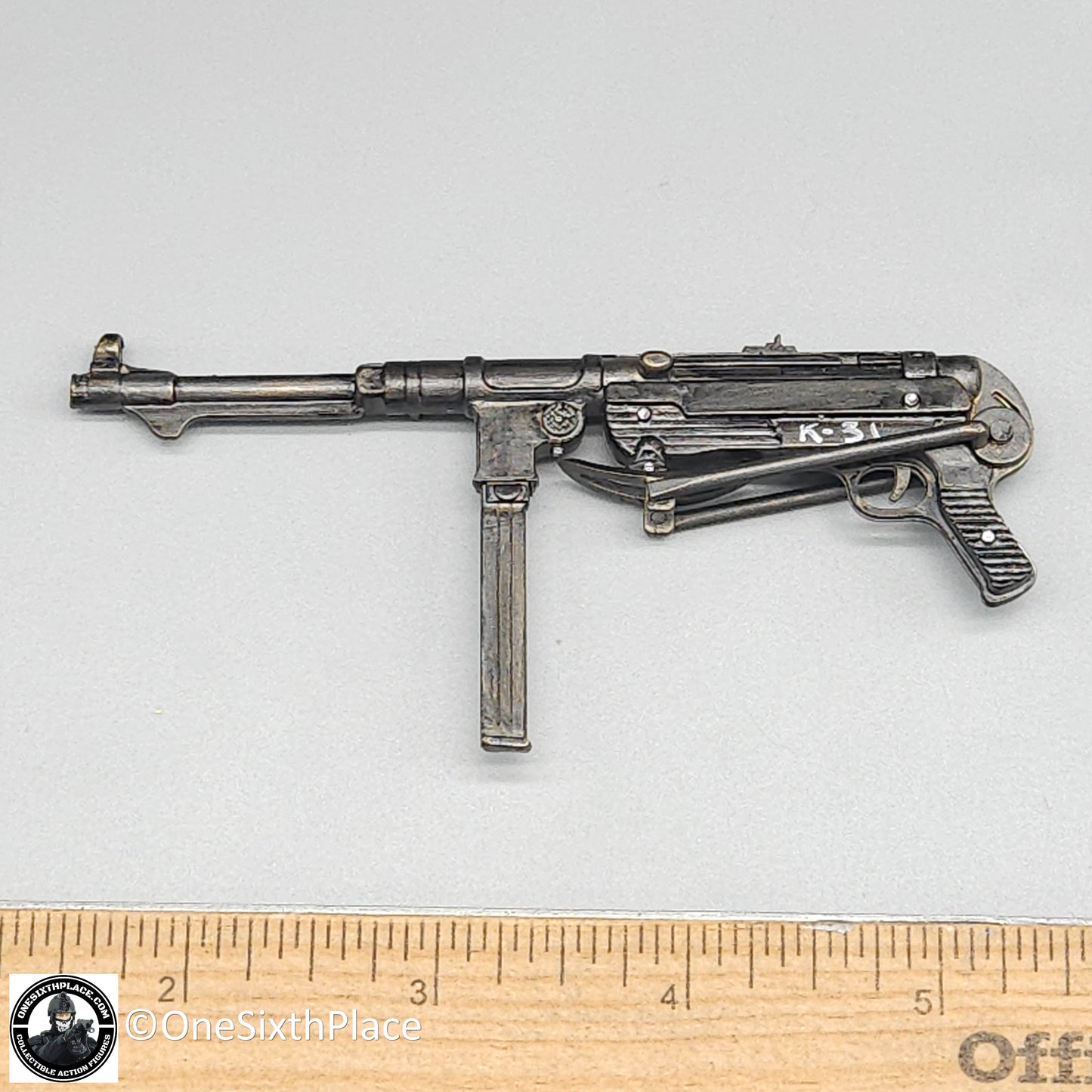 1:6 scale Cotswold WWII German MP40 Submachine Gun Weathered for 12" Figures