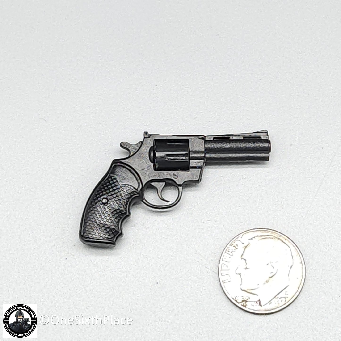 1:6 scale Dragon 357 Magnum Revolver Pistol w/ Black Grip for 12" Figures