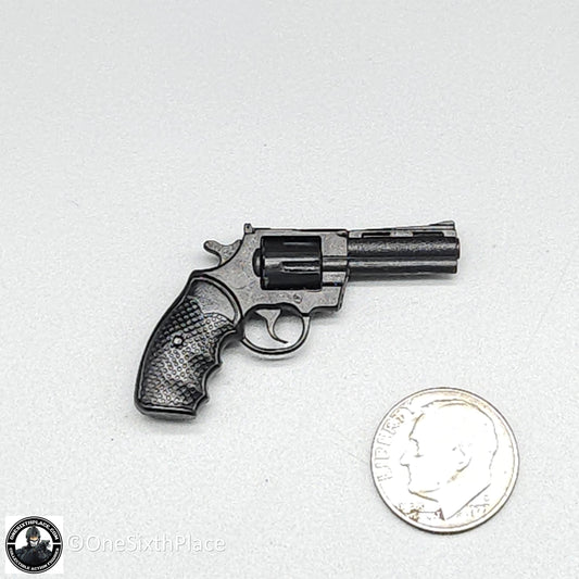 1:6 scale Dragon 357 Magnum Revolver Pistol w/ Black Grip for 12" Figures